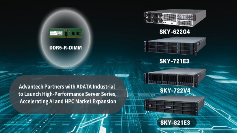 Advantech hợp tác với ADATA Industrial để ra mắt dòng máy chủ hiệu suất cao hỗ trợ tăng tốc AI